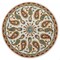 Homeroots 7 ft. Round Orange & White Paisley Area Rug 396260 - alternate 1